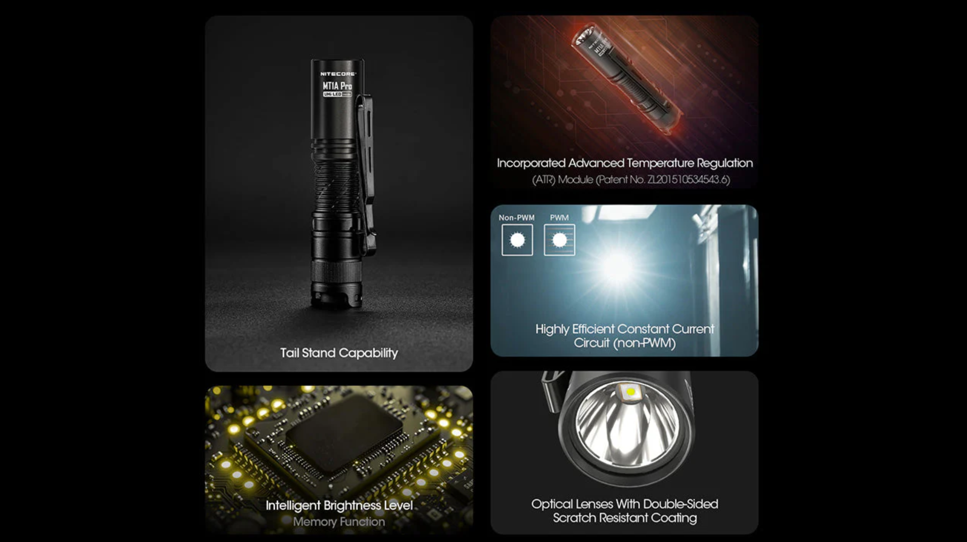 Nitecore MT1A Pro 800 Lumen Rechargeable EDC Flashlight, Use 1xAA