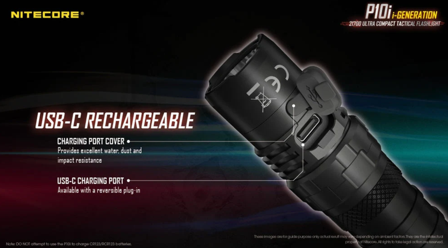 Nitecore P10i 1800 Lumen USB-C Rechargeable Flashlight